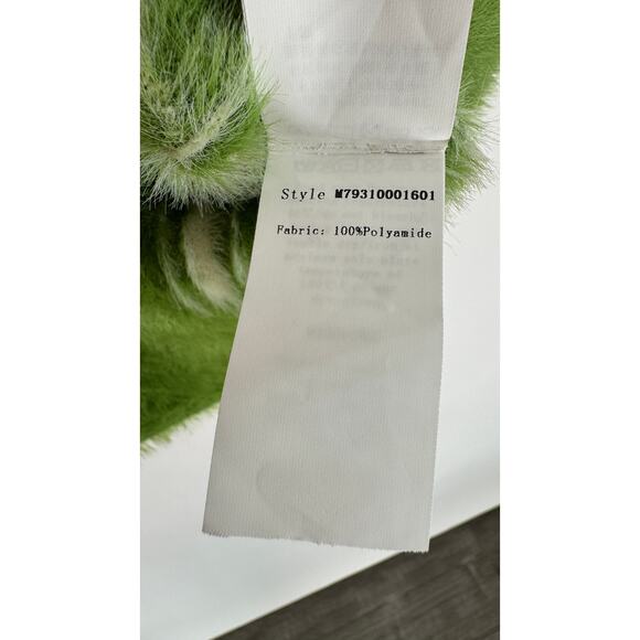 Mukzin Green Fuzzy Eyelash Sweater Vest Womens Small New V Neck Sleeveless - Picture 6 of 7